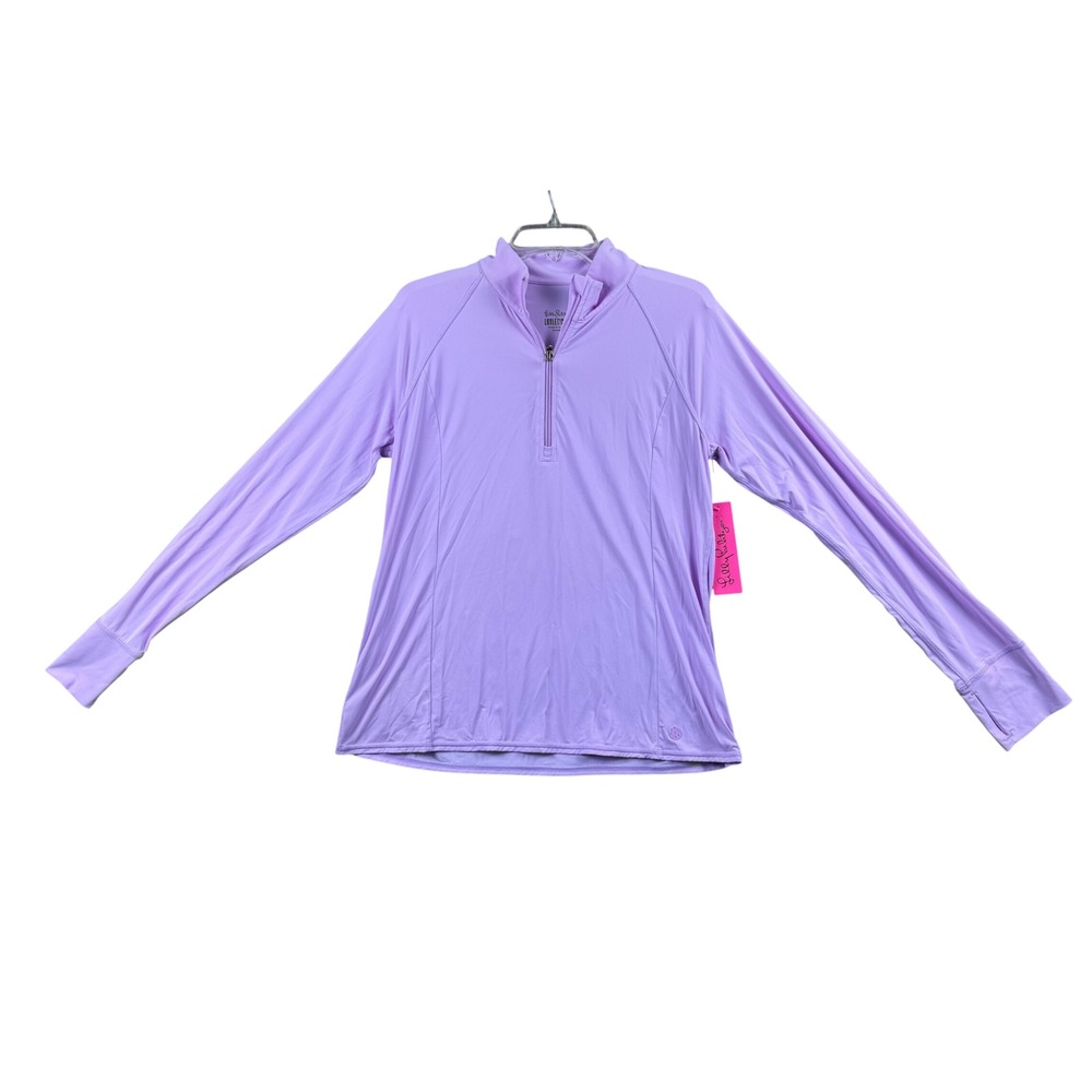Lilly Pulitzer Luxletic Marion Half Zip Pullover Lilac Freesi 003042 L NEW